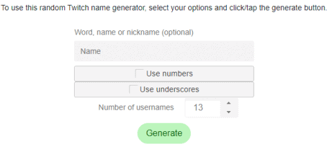 9 Top Free Twitch Name Generators in 2021 - Pixelied Blog